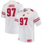 Men's Wisconsin Badgers NCAA #97 Mike Jarvis White Authentic Under Armour Stitched College Football Jersey AU31K80CR
